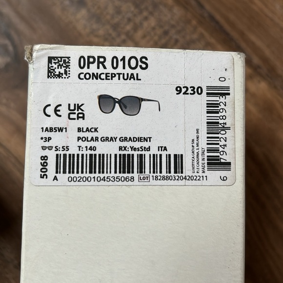 Prada Black Conceptual Polar Gray Gradient Lens Sunglasses - Picture 3 of 10